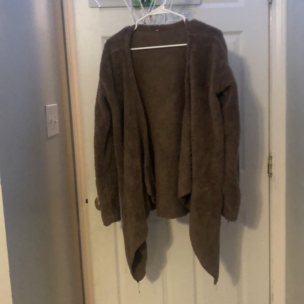 Brown,fluffy cardigan